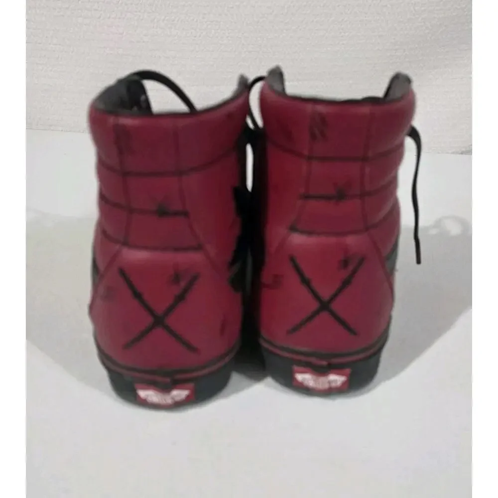 Size 11 - VANS Marvel x SK8- High Unisex Deadpool/Black Trainers Sneakers 721356